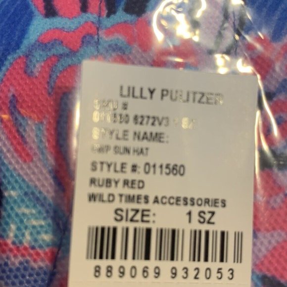 LLilly Pulitzer Sun Hat Ruby Red Wild Times NWT main image 4